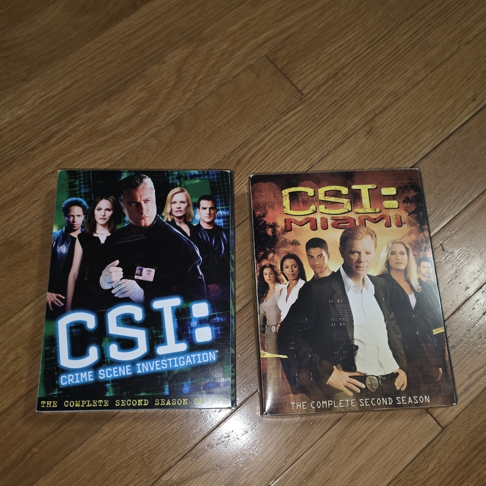 2 Sets CSI & CSI MIAMI CSI: Crime Scene Investigation DVD Set 2ND SEASON LikeNew